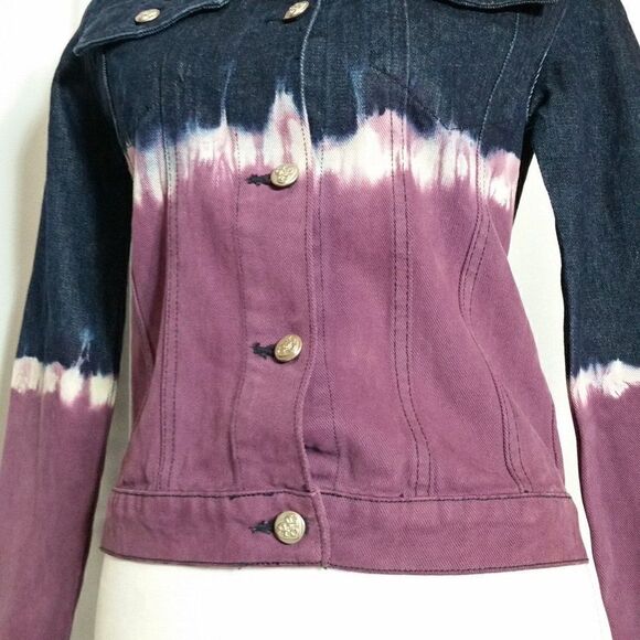 Karl Kani KK2 Bohemian Jean Jacket Small Purple Tie Dye - Picture 7 of 10